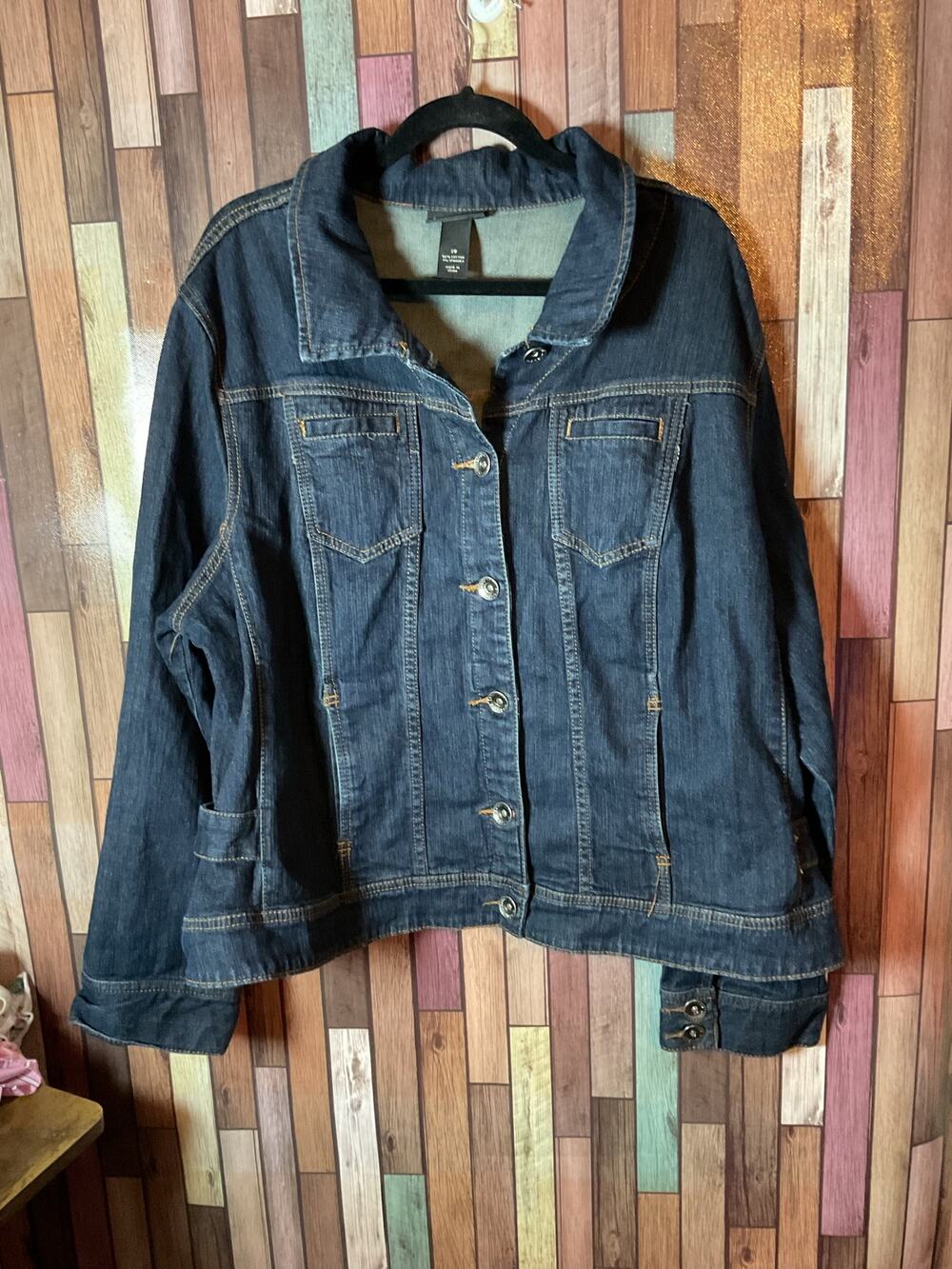 Women’s Lane Bryant Dark Wash Denim Jacket Plus Size 28